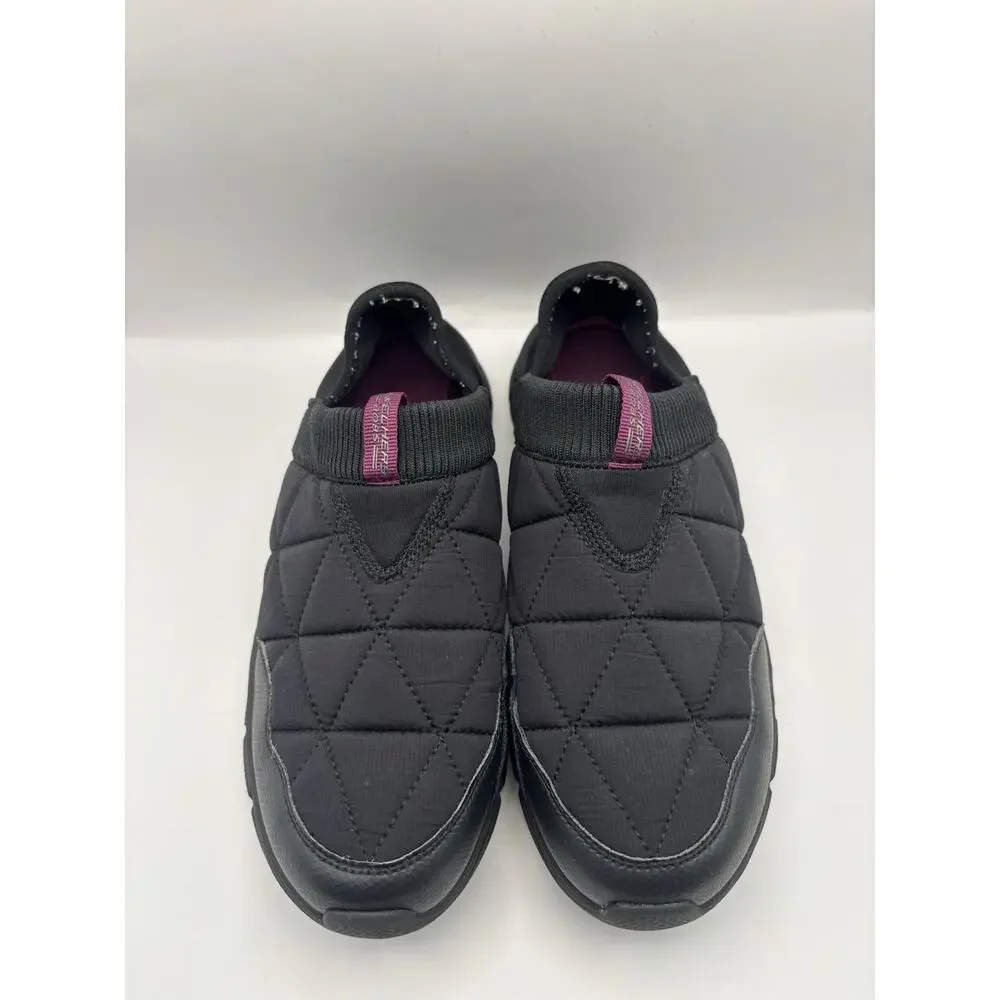 Skechers Bobs Sport B Flex Puffy Slip On Black Shoes Women Size 9.5